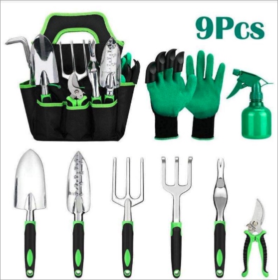 Bộ Dụng Cụ Làm Vườn Hợp Kim Nhôm cao cấp Full Set Garden&amp;Life (9 chi tiết như ảnh)