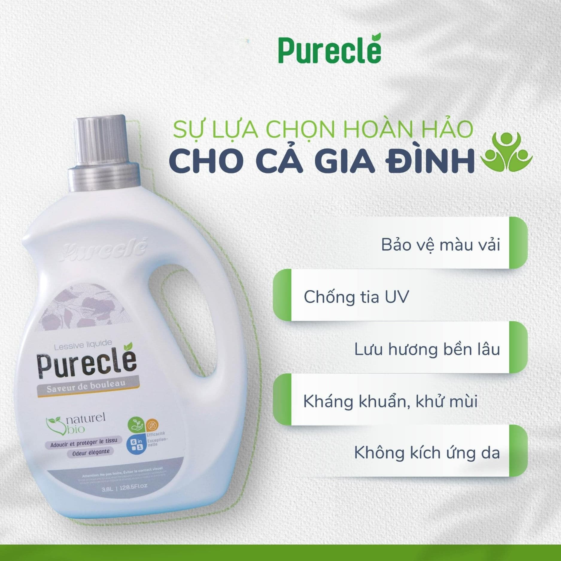 Nước giặt xả Pureclé