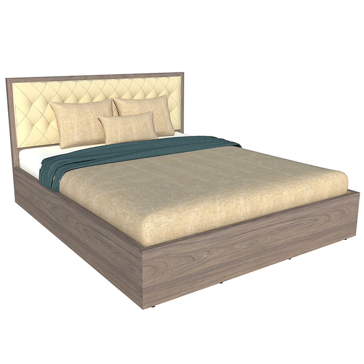 Giường ngủ gỗ công nghiệp bọc nệm OHAHA - GN019