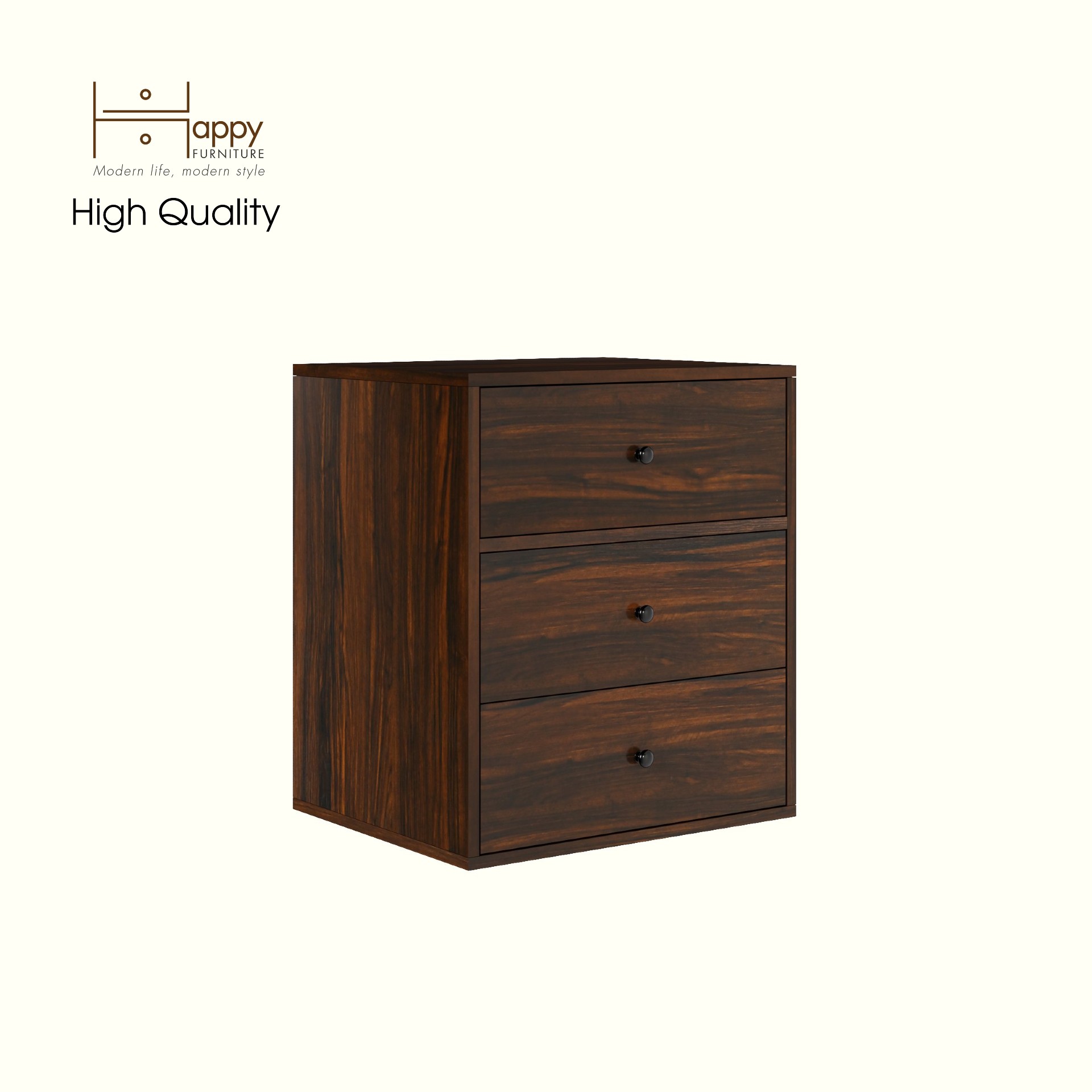 HAPPY FURNITURE , ZACY - Tủ lưu trữ 3 ngăn kéo , THK_214 , 55cm x 45cm x 63cm DxRxC, Sản phẩm phổ thông