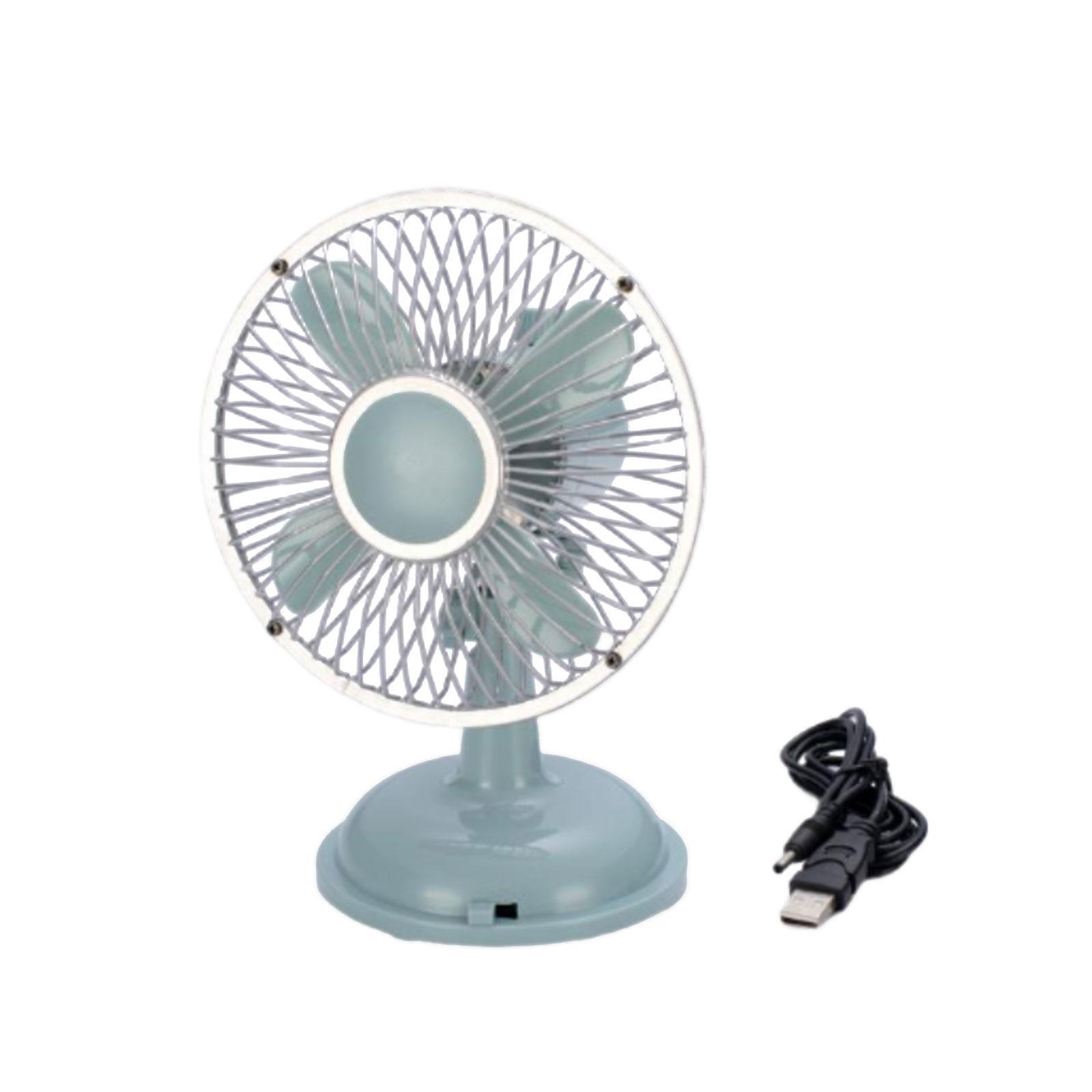 Mini Desk Fan Shaking Head Fans 2 Speeds Indoor Quiet Compact Small Cooling Fan Personal Portable Fan for Outdoor Home Desktop Office Camping