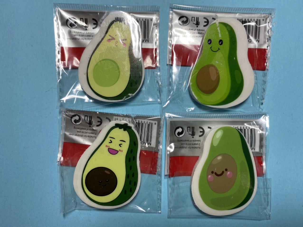 Combo 4 gôm bút chì hình trái bơ ngộ nghĩnh