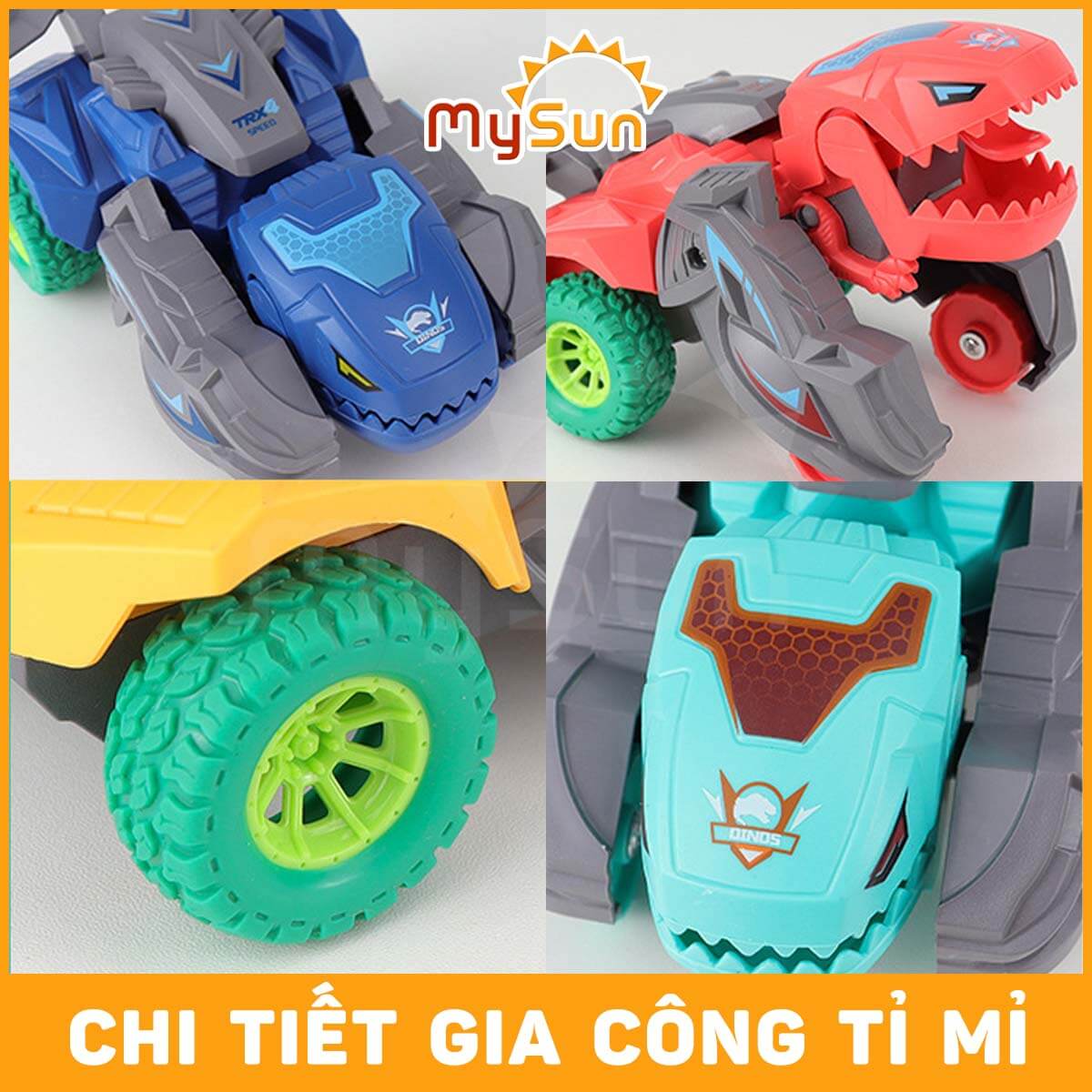 Bộ xe ô tô Khủng Long oto đồ chơi trẻ em cho bé trai giá rẻ MySun