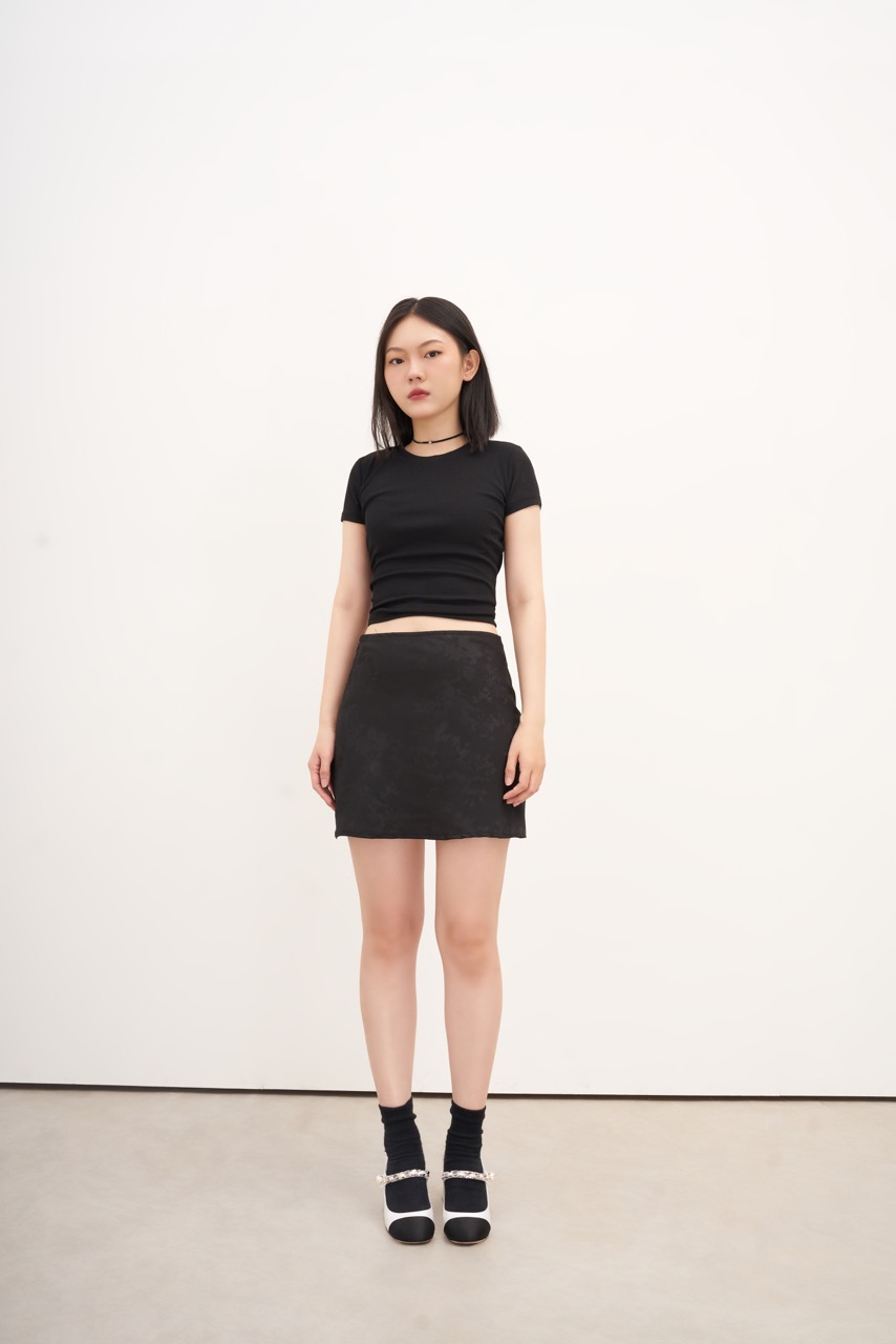 DOTTIE - Áo tay ngắn vải tule T0654