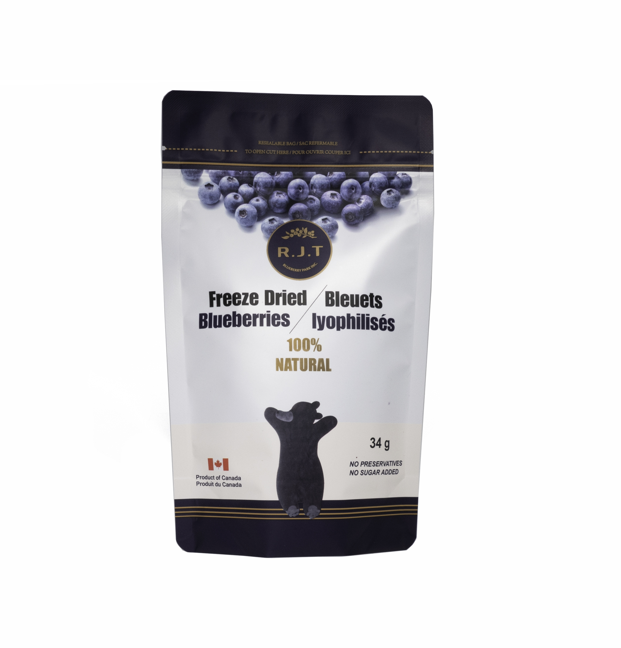 Việt quất sấy lạnh Blueberry - RJT FREEZE DRIED BLUEBERRIES 34g