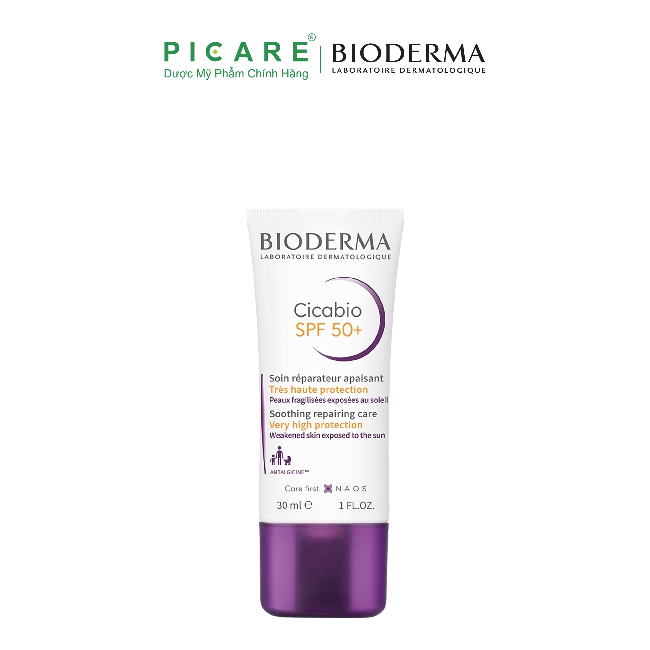 Kem Chống Nắng Phục Hồi Da Tổn Thương Và Hạn Chế Tăng Sắc Tố Sau Viêm Bioderma Cicabio Creme Spf50+ 30ml