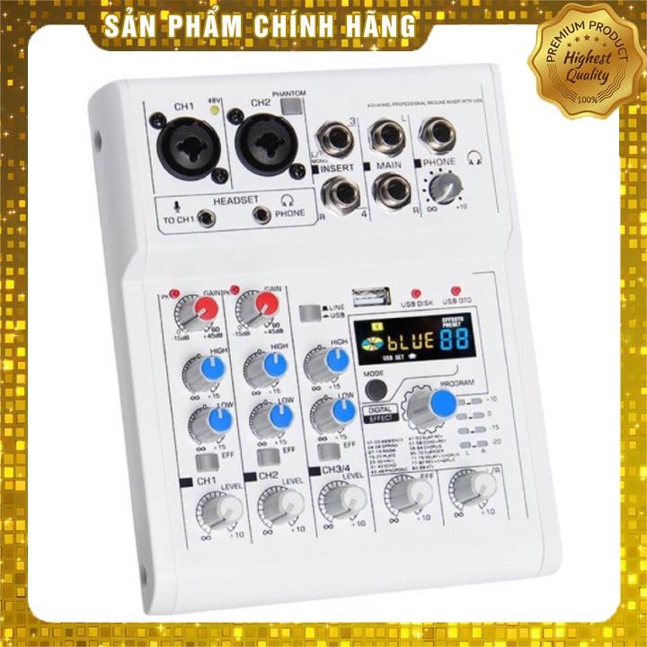 Bàn Trộn Âm Thanh Karaoke + Thu Âm Mixer E4 Bluetooth Tích Hợp 88 Hiệu Ứng