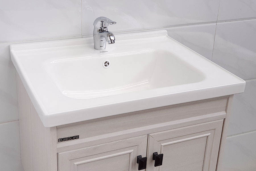 Bộ tủ Lavabo nhựa và carbon chịu nước Eurolife BLV-NC01 kháng nước chống ẩm chống bám bẩn, tạo khuẩn (Trắng)