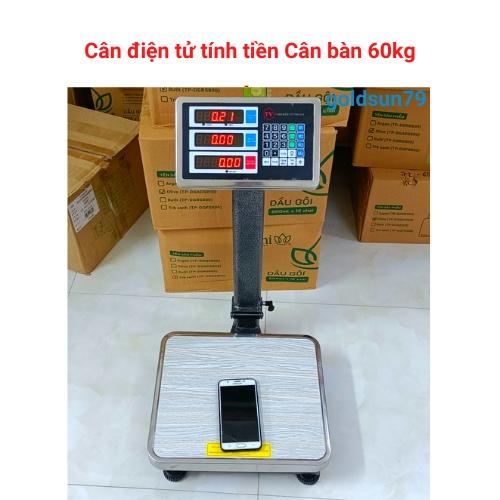 Cân tính tiền điện tử cân bàn 60kg dùng cho cân  hoa quả, thực phẩm ( bảo hành 24 tháng )