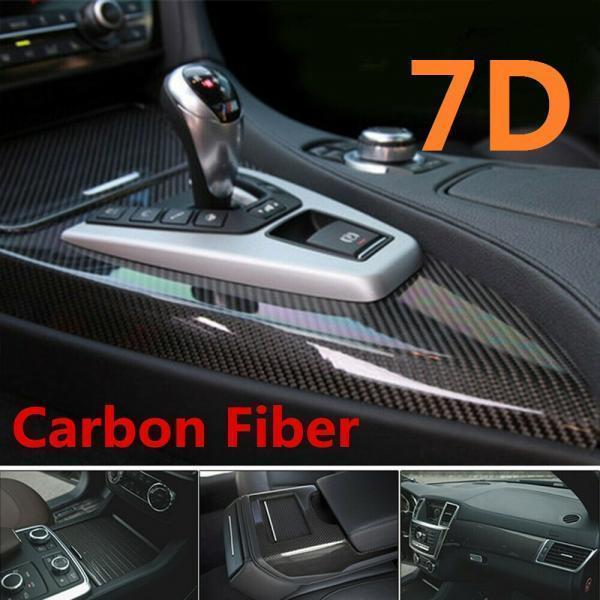 2x Carbon Fiber Film Car Interior Wrap Stickers Decoration 30x150CM