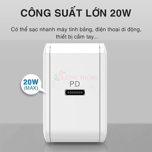 Cốc sạc Bagi QC 4.0 20W 1Type-C CE-PD20 - Hàng chính hãng