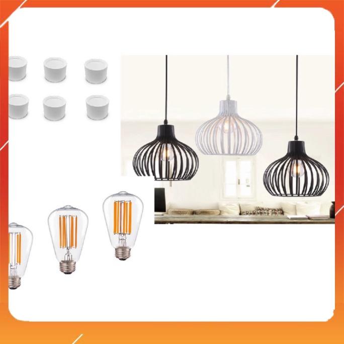 Combo đèn trang trí gia đình - Bộ sản phẩm đèn trang trí Ống Bơ - Đèn thả