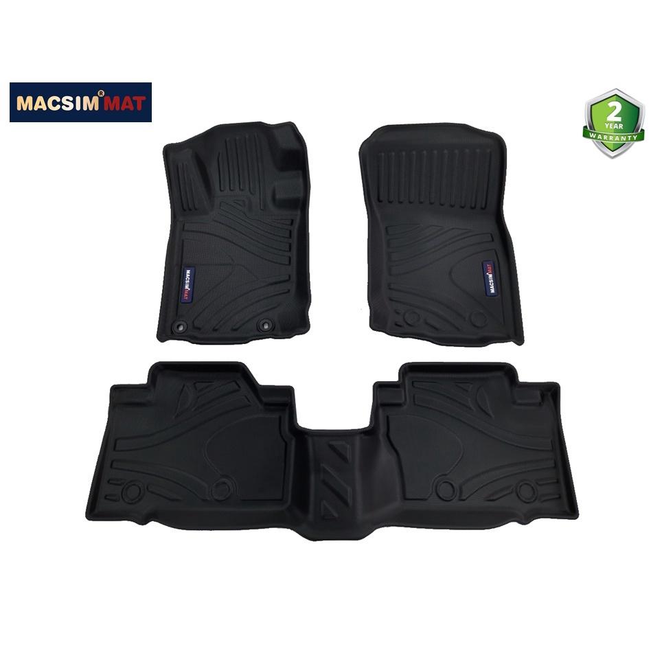 Thảm lót sàn xe ô tô Mitsubishi Pajero Sport 2013 - 2018 Nhãn hiệu Macsim chất liệu nhựa TPV cao cấp màu đen