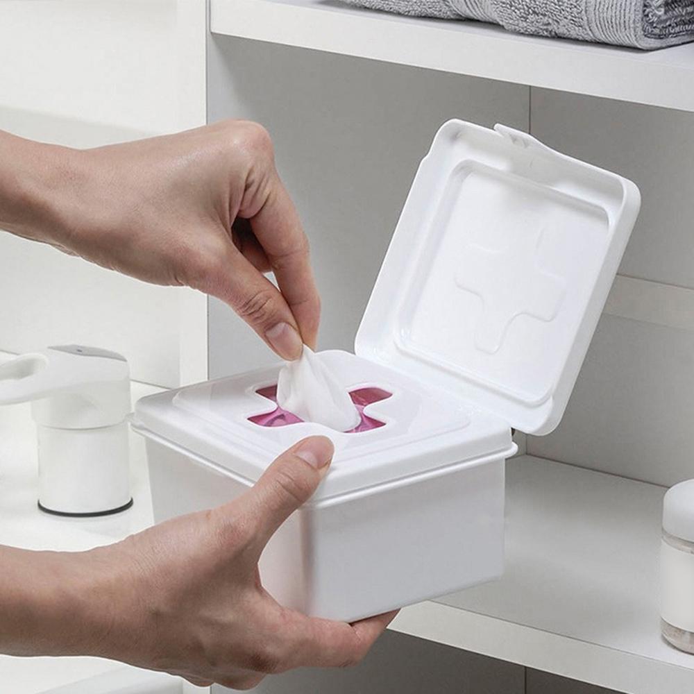 Hộp bảo quản mặt nạ, bông tẩy trang khẩu trang có nắp