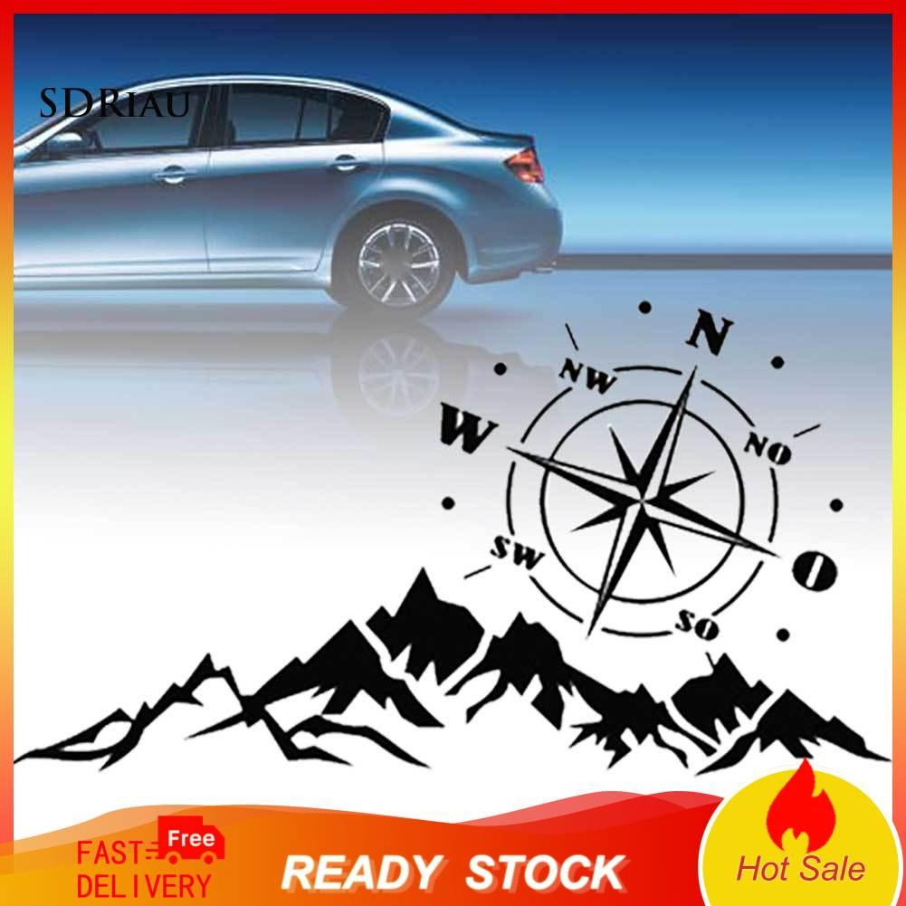 Sticker Dán Trang Trí Xe Hơi Hình La Bàn Độc Đáo