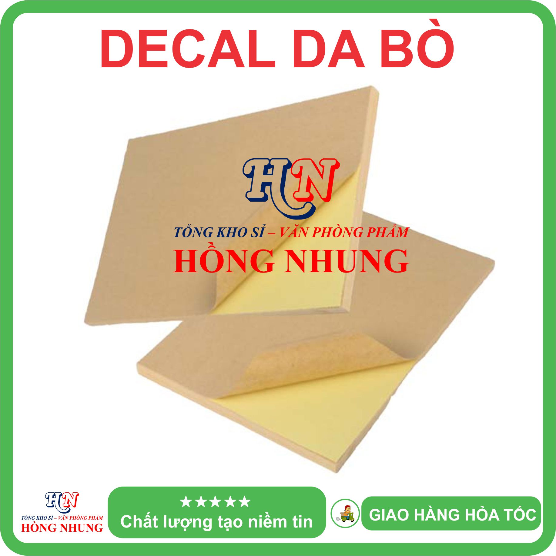 [SALE] Xấp 100 Tờ Decal A4 Da Bò - Giúp Bạn In Tem Nhãn, Ghi Chú, Hay Bìa Nhãn Bưu Phẩm