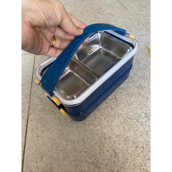 Hộp cơm giữ nhiệt 2 tầng inox 304 giữ nhiệt cực tốt
