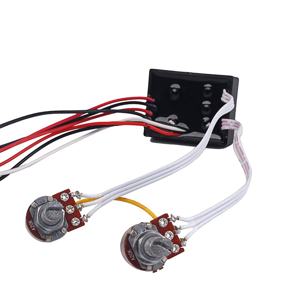 B2T 2 Ban Nhạc EQ Preamp Mạch Hoạt Động Thu Dây điện cho Đàn Guitar Bass