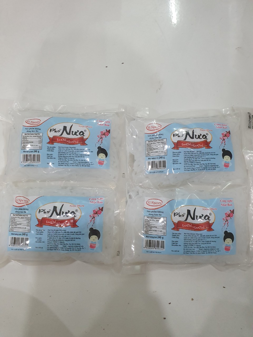 Combo 4 Gói Phở Nưa Vị Nguyên Das Keto 240g