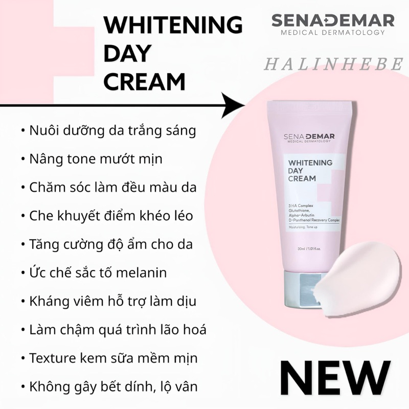 Kem dưỡng mặt ban ngày SENADEMAR nâng tone phục hồi dưỡng ẩm 30ml hạn 2027