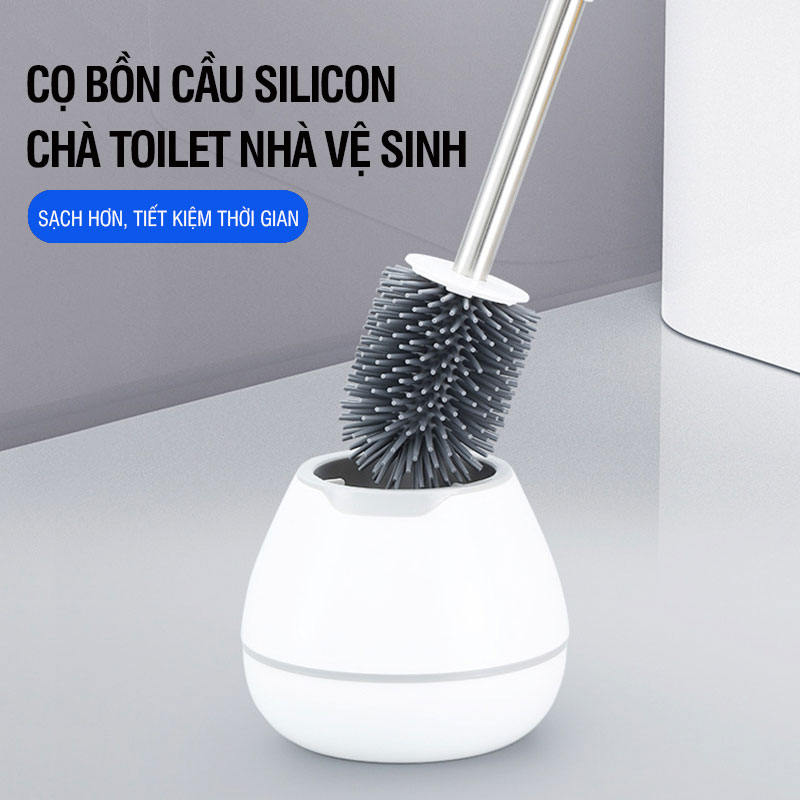 Cọ bồn cầu silicon, chà toilet nhà vệ sinh Kitimop-TB2