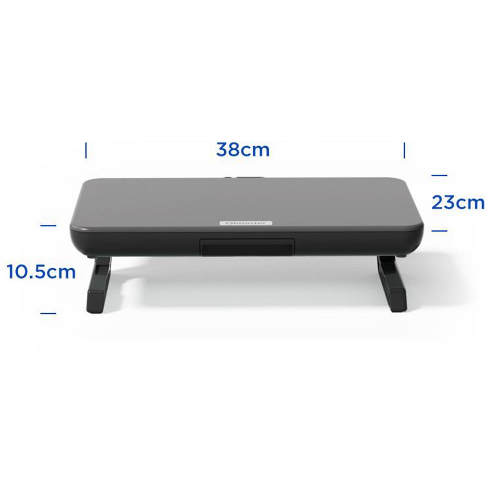 Monitor Stand Height Adjustable Computer Laptop Riser Shelf ,Black Desktop Organizer