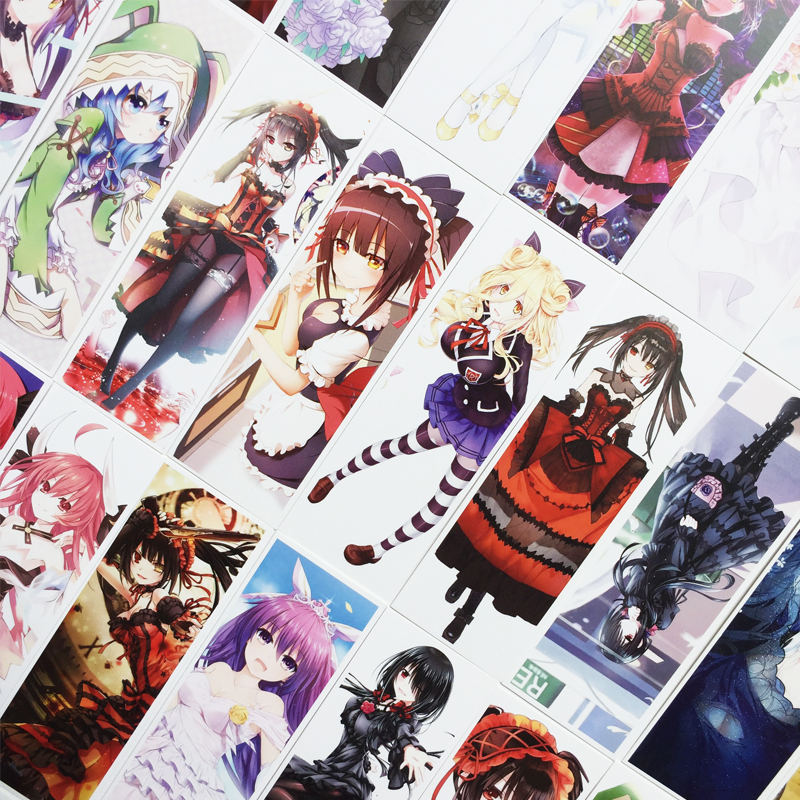 Bộ 36 Thẻ Đánh Dấu Trang Sách Bookmark Anime Date A Live - Cuộc Hẹn Sống Còn