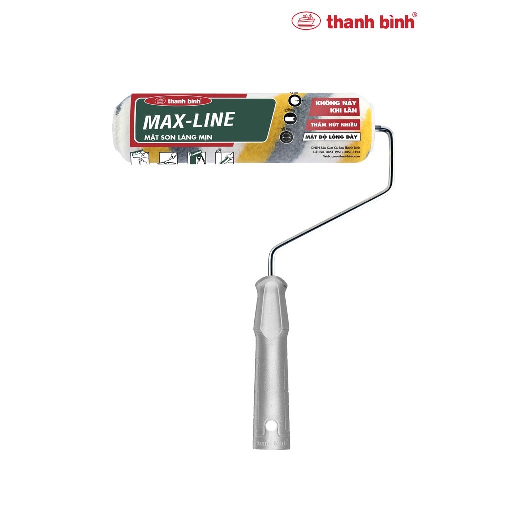 Cọ lăn Max Line 3 màu TB: 230mm