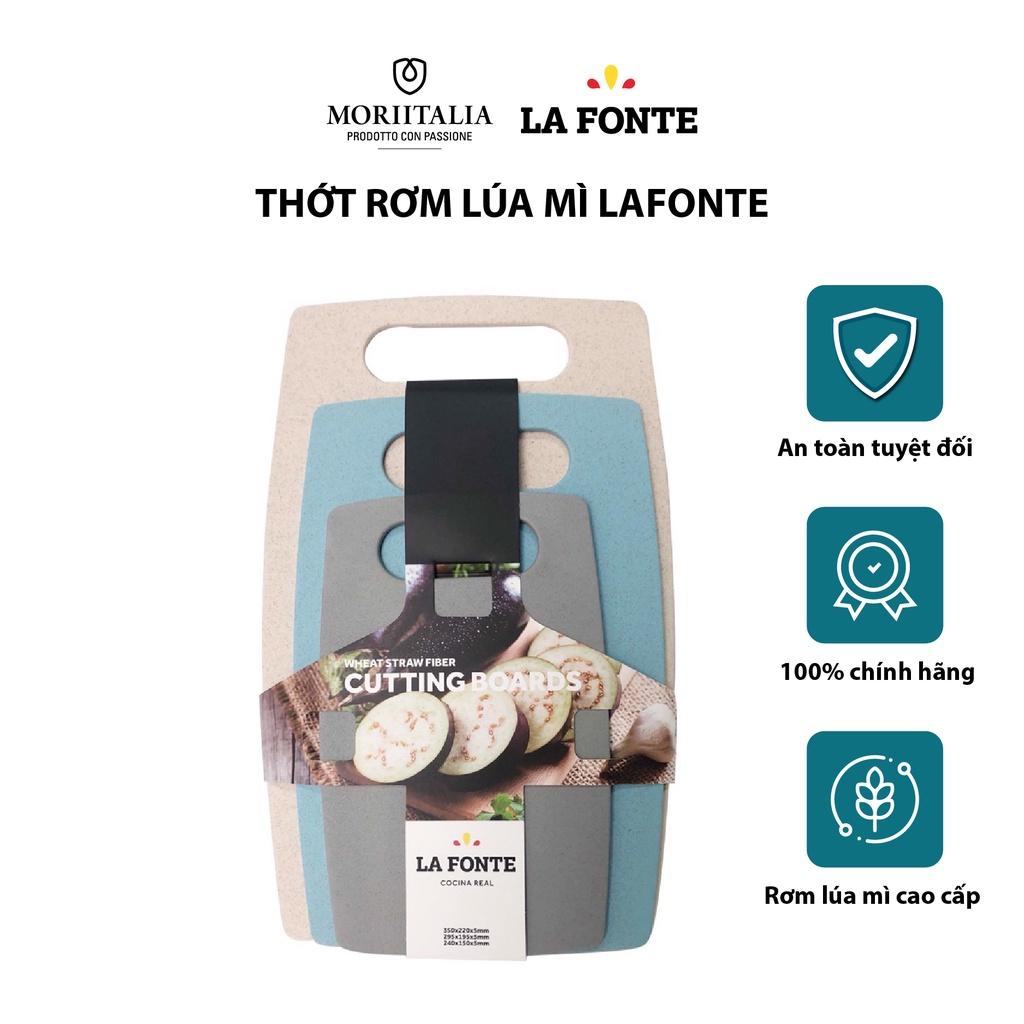 Bộ 3 Thớt rơm lúa mì La Fonte hai mặt đa năng Moriitalia 000945