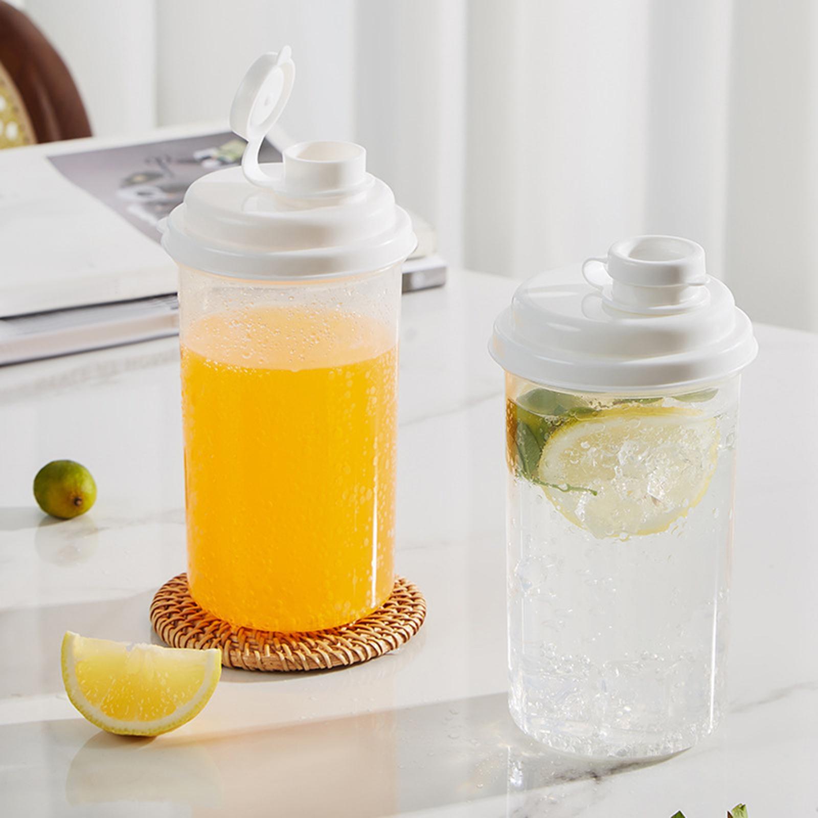 Transparent Drink Cup with Lid Container PP Water Bottle Cold Drink for Tea