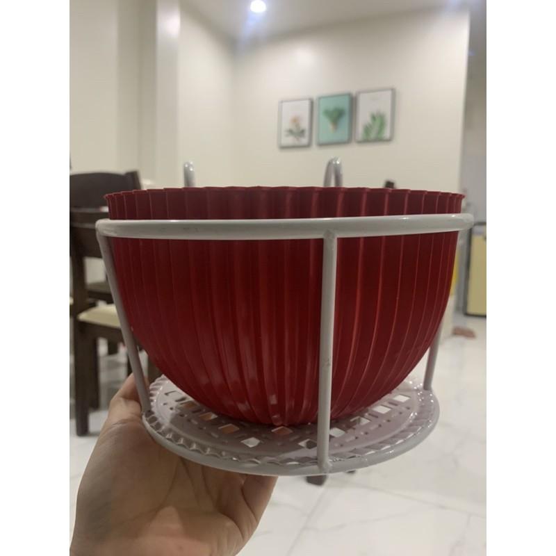 CHẬU TRÒN SÓNG NHỰA DÀY, XỊN