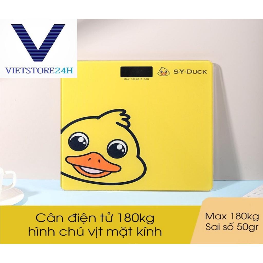 Cân 180kg Mặt Kính Cường Lực Hình Con Vịt