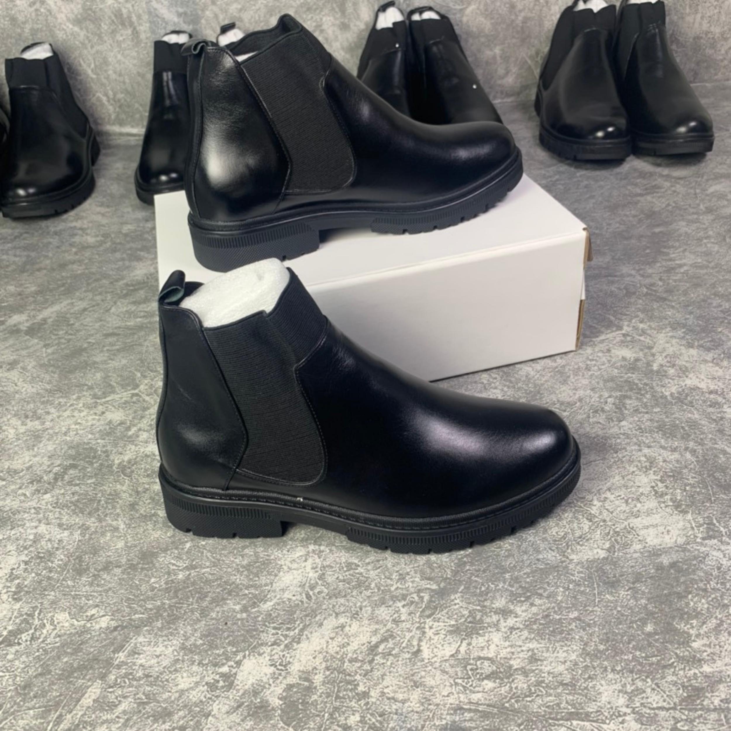 Giày boot nam chelsea da nguyên tấm cao cấp