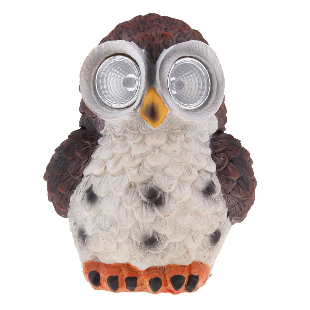 Garden Solar Lights Outdoor,Solar Lights - Resin OWL Decorative Lamp White
