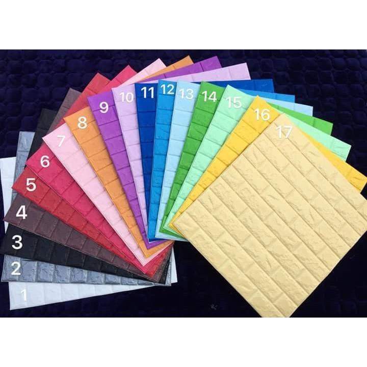 30 TẤM Xốp dán tường giả gạch 3D ) kích thước 70x77cm cách âm, cách nhiệt dễ lau chùi