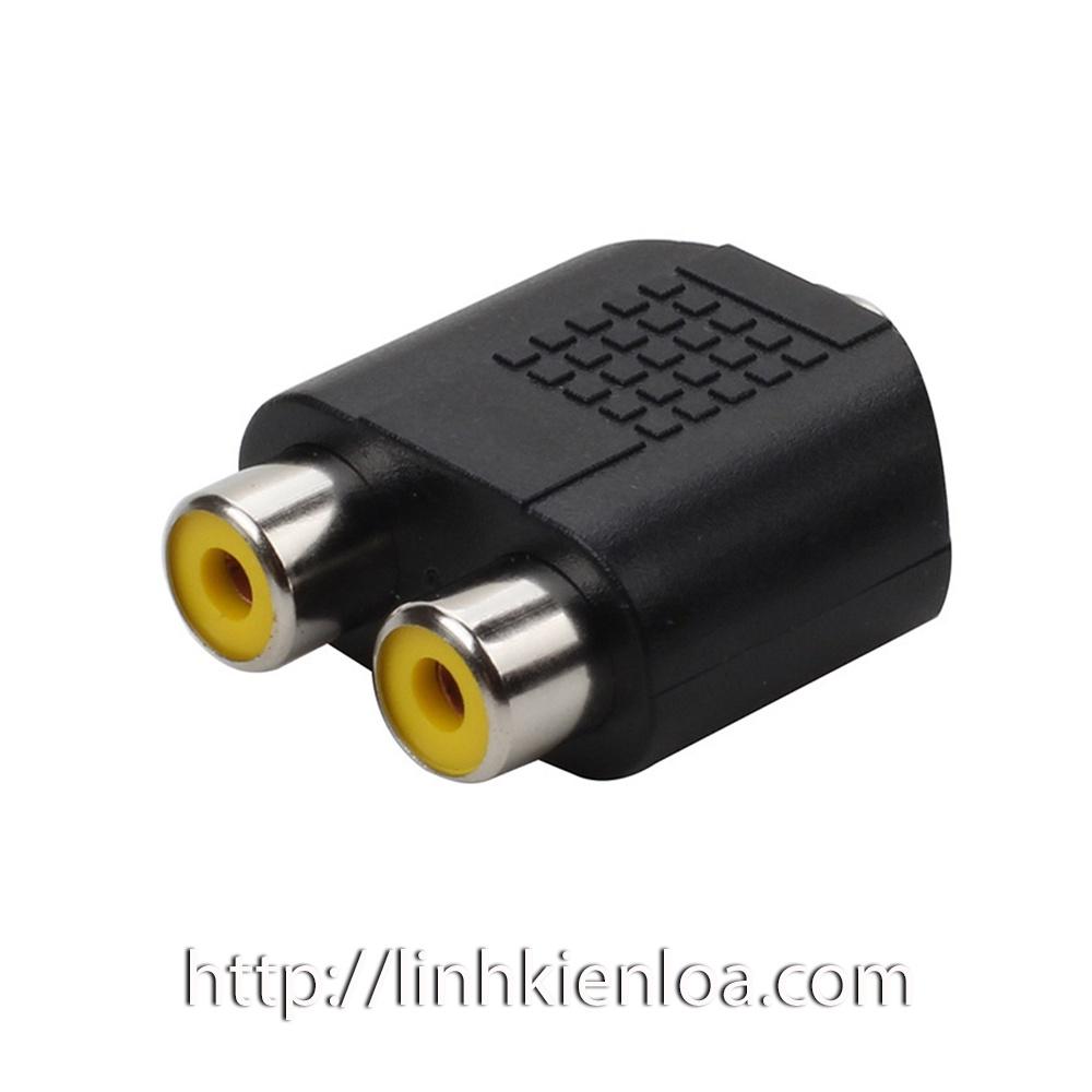 Đầu cắm, Jack chuyển đổi âm thanh 3.5mm sang 2 Jack AV hoa sen