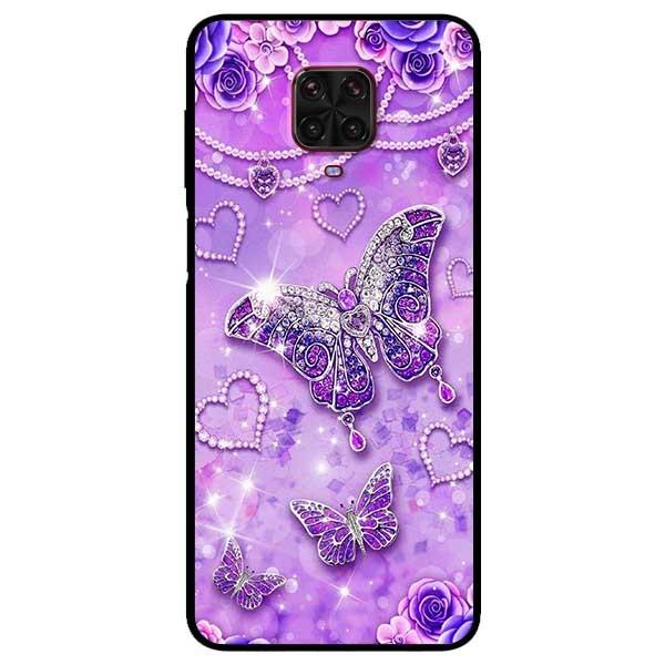 Ốp lưng dành cho Xiaomi Mi Redmi Note 9s - Note 9 Pro - Note 9 Pro Max - mẫu Bướm Hoa Xanh