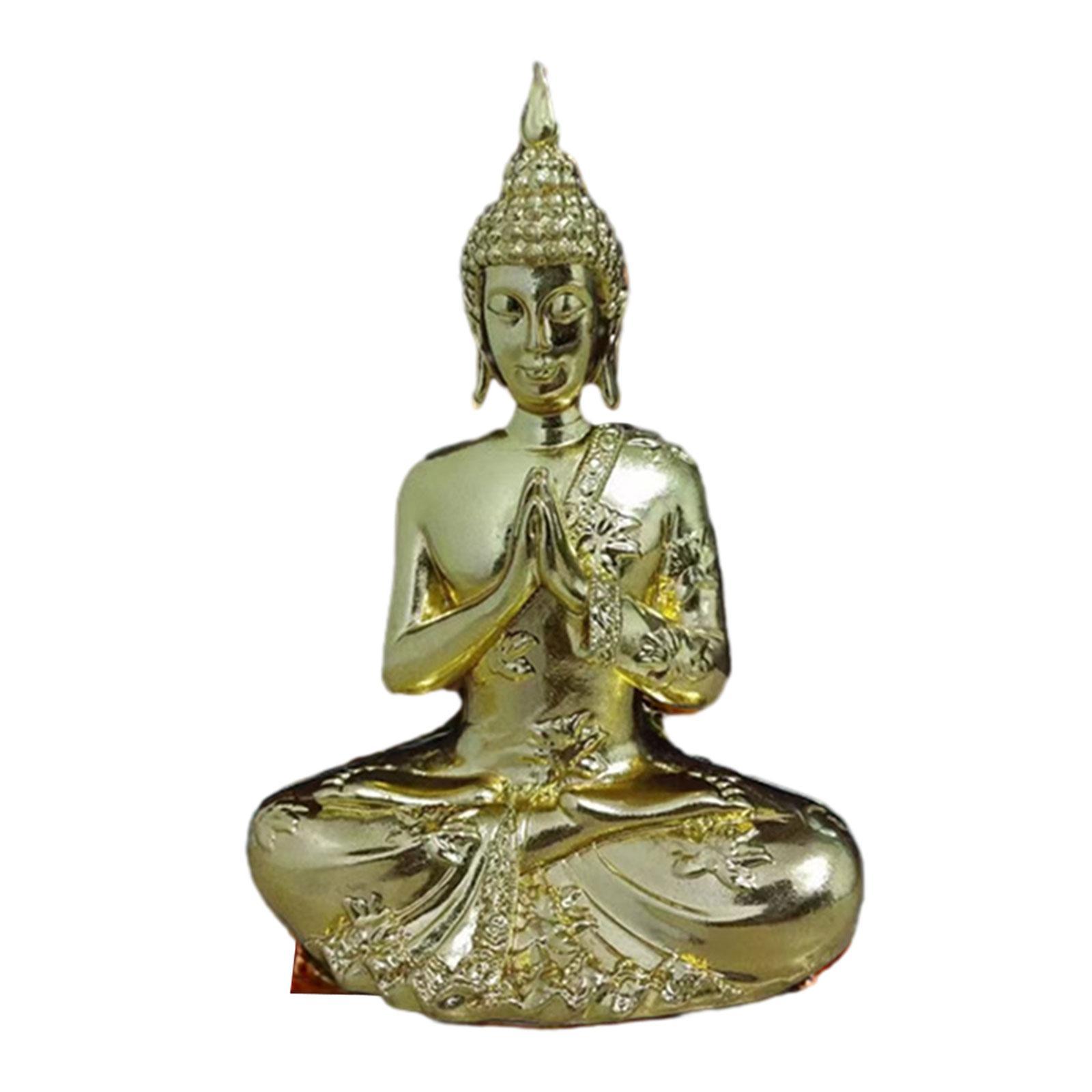Buddha Statue Resin Buddha Figurine Resin Sculpture for Home Office Tabletop