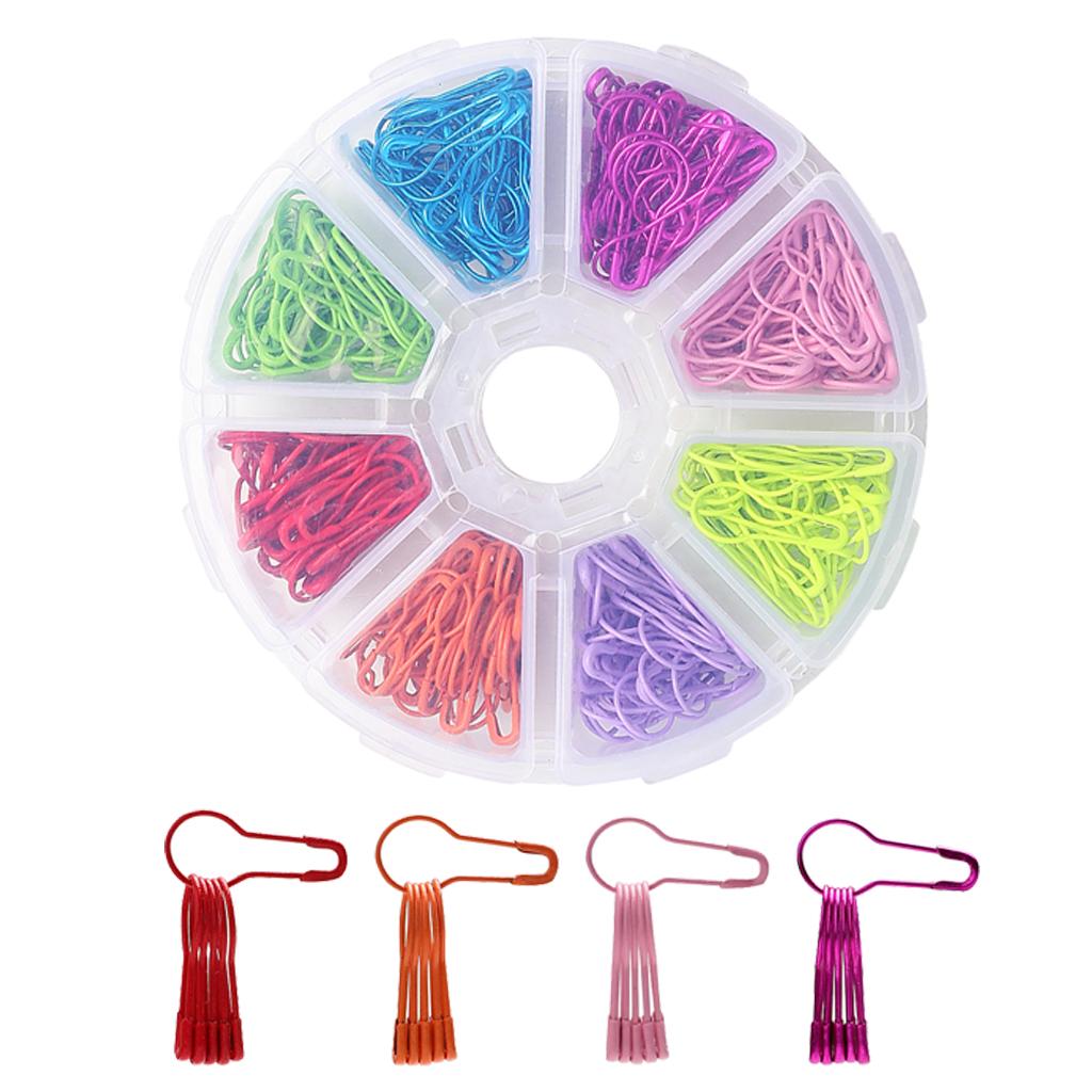 Bộ ghim kim loại nhiều màu dùng cho đánh dấu thêu may, làm đồ handmade với hộp đựng an toàn tiện lợi