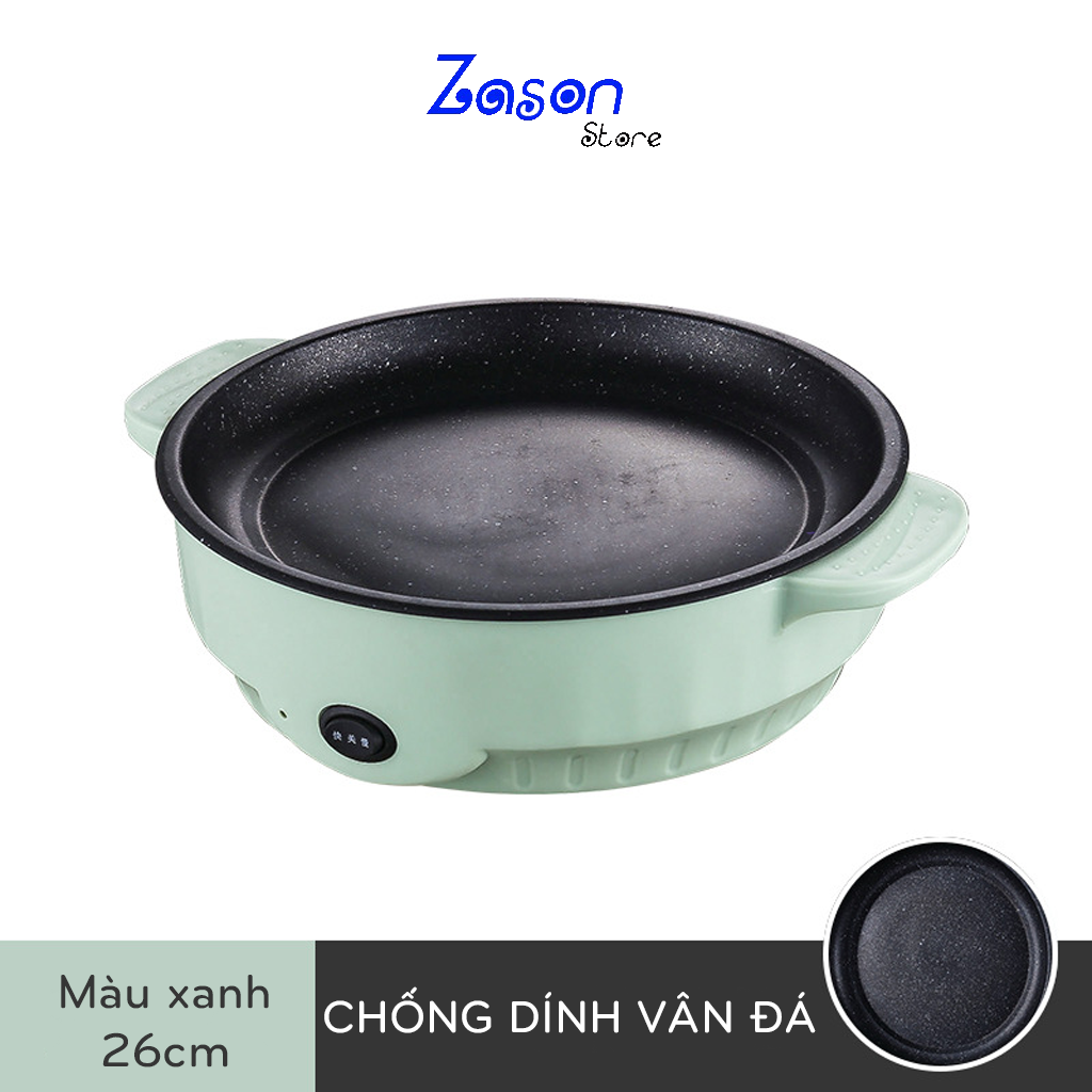 Chảo Điện Mini Chống Dính Vân Đá Cao Cấp Công Suất 450W Có 2 Nấc Nhiệt, Bếp Nướng Điện Đa Năng Chống Dính Vân Đá Dễ Dàng Vệ Sinh