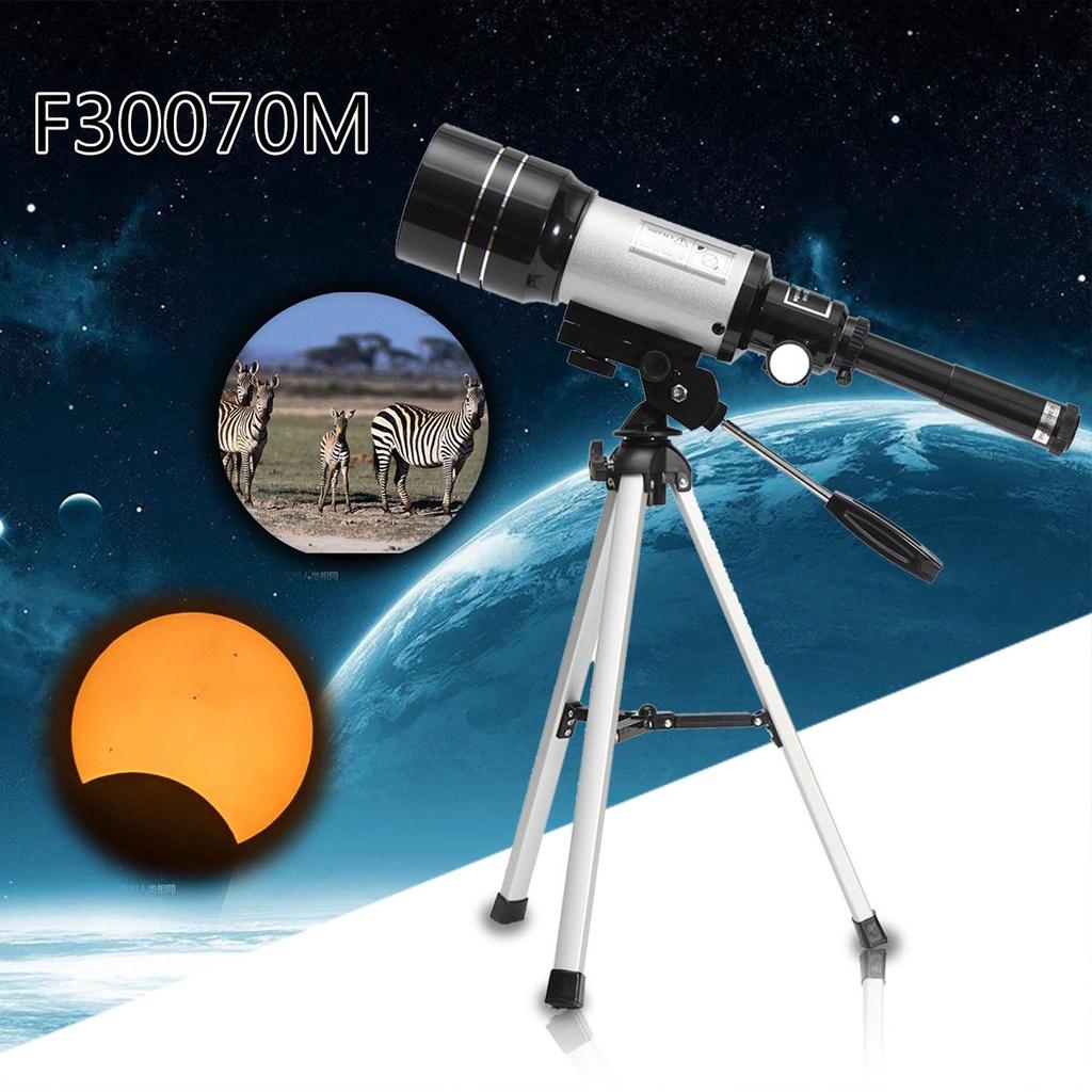 Kính thiên văn F30070M 150x cao cấp, giá rẻ - Kính khúc xạ ngắm trăng sao rõ nét, du lịch, dã ngoại mini giá rẻ