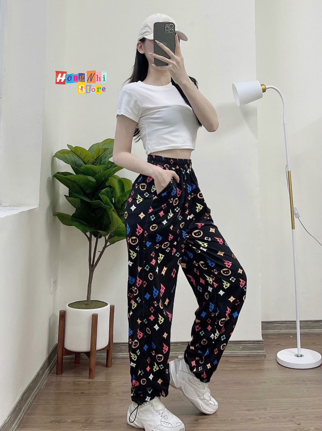 Quần Jogger 3D Ulzzang Unisex Jogger Hoạt Hình Dây Rút Lai Ống Rộng V2 - MM