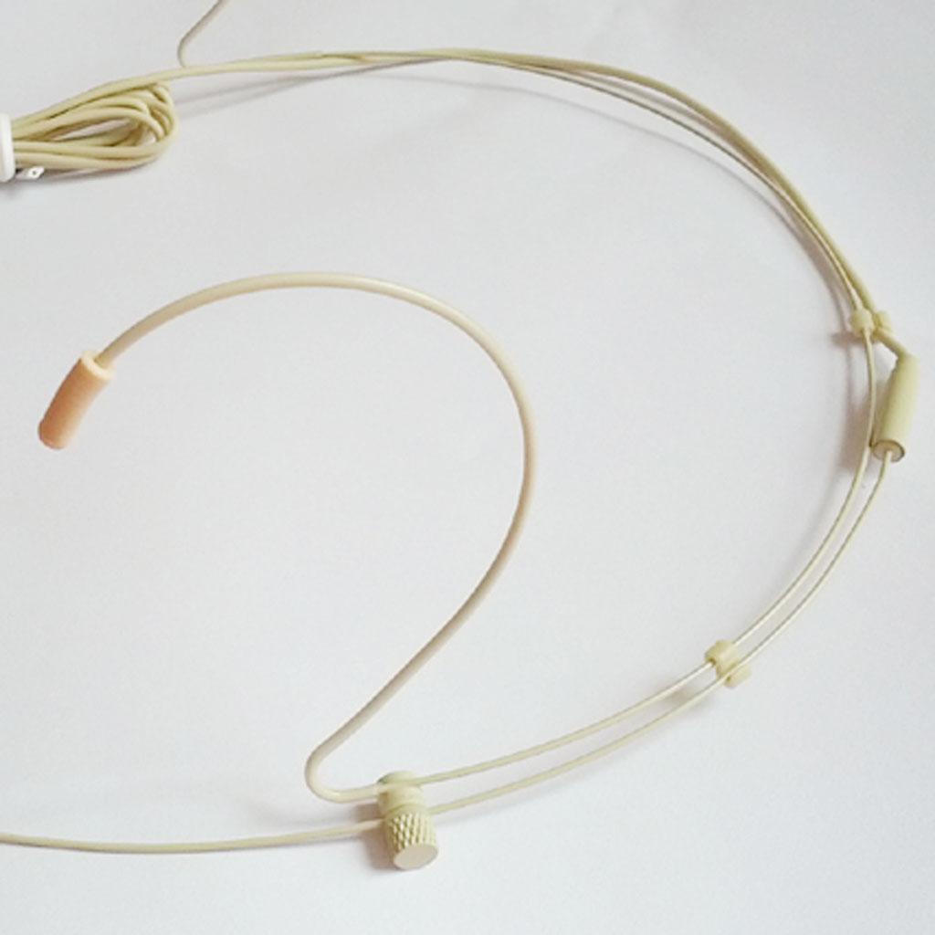 1X3.5 Mm Jack HEADWORN Micro Gắn Đầu Mic Cầm Tay, Màu Be