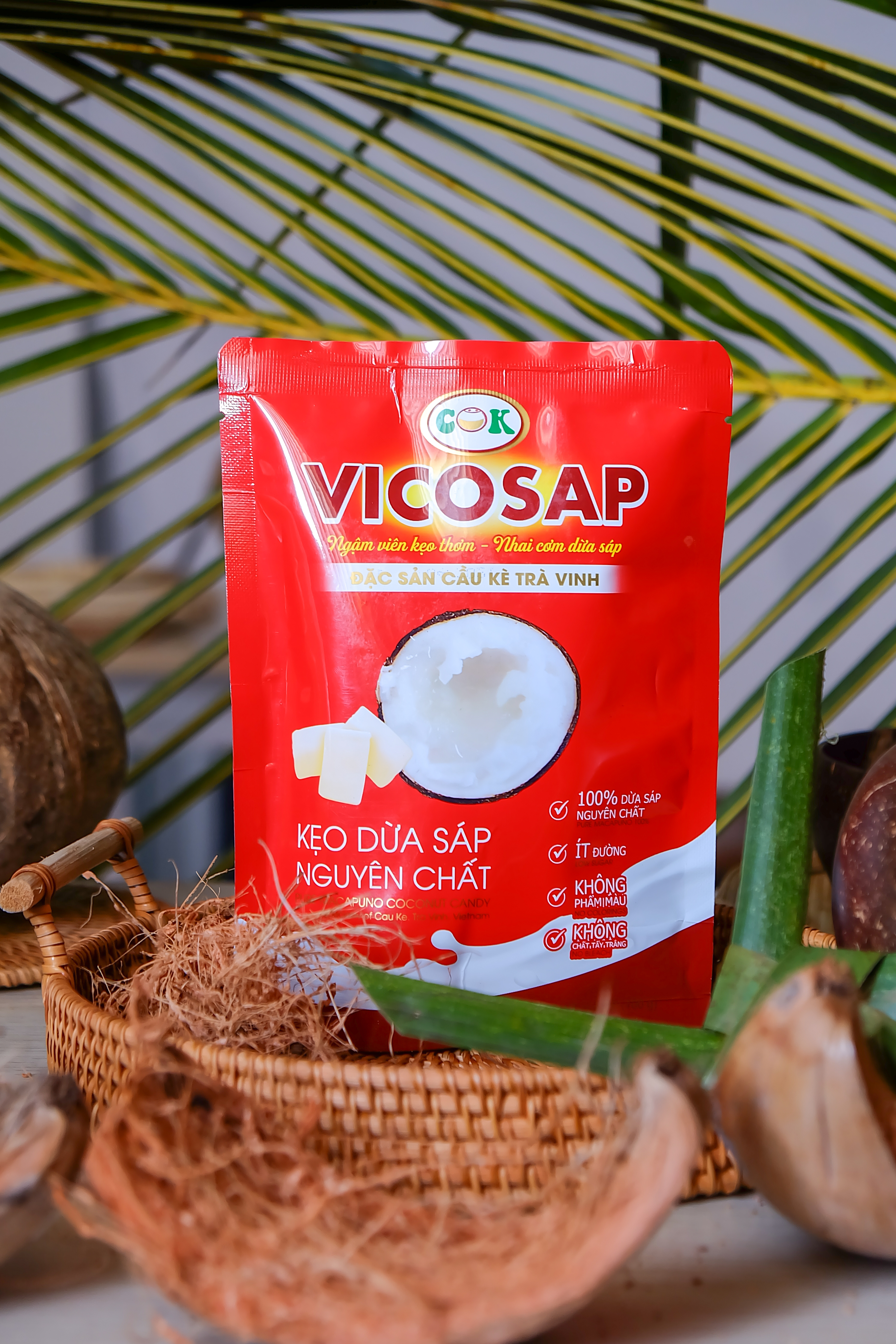 Kẹo Dừa Sáp Vicosap vị Nguyên Chất