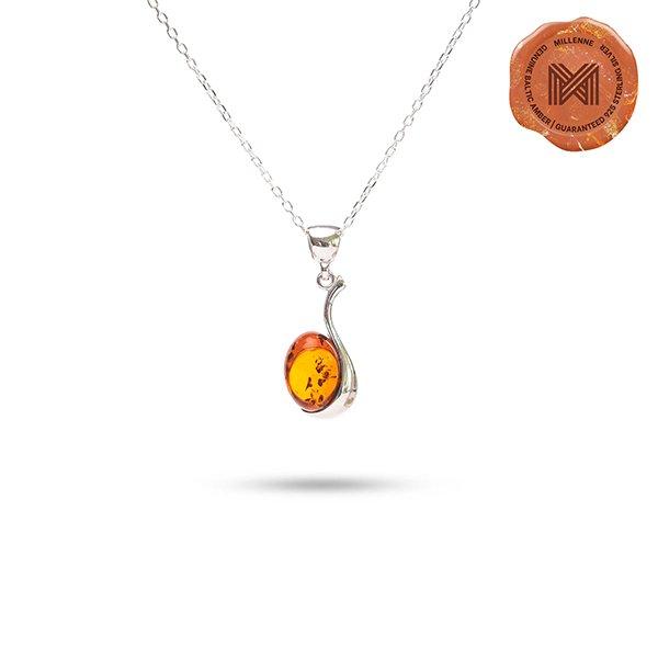 Dây chuyền Bạc 925 đính Đá Hổ Phách Multifaceted Millenne Paris MLNE2056BA
