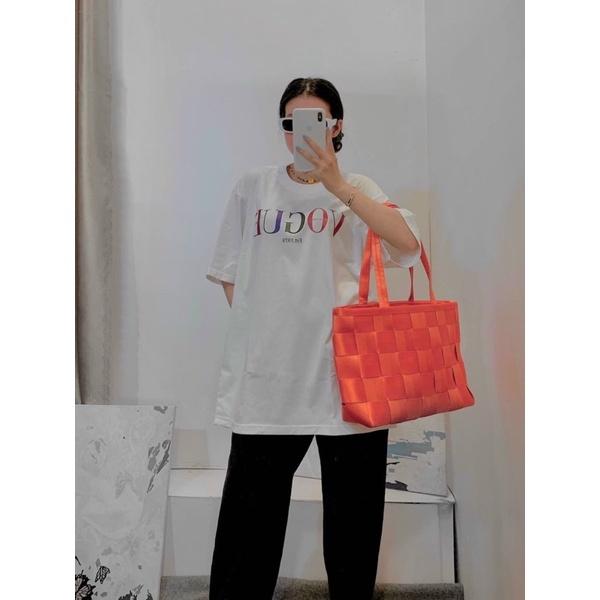 Áo thun cotton trắng đen VOGUE nhiều màu