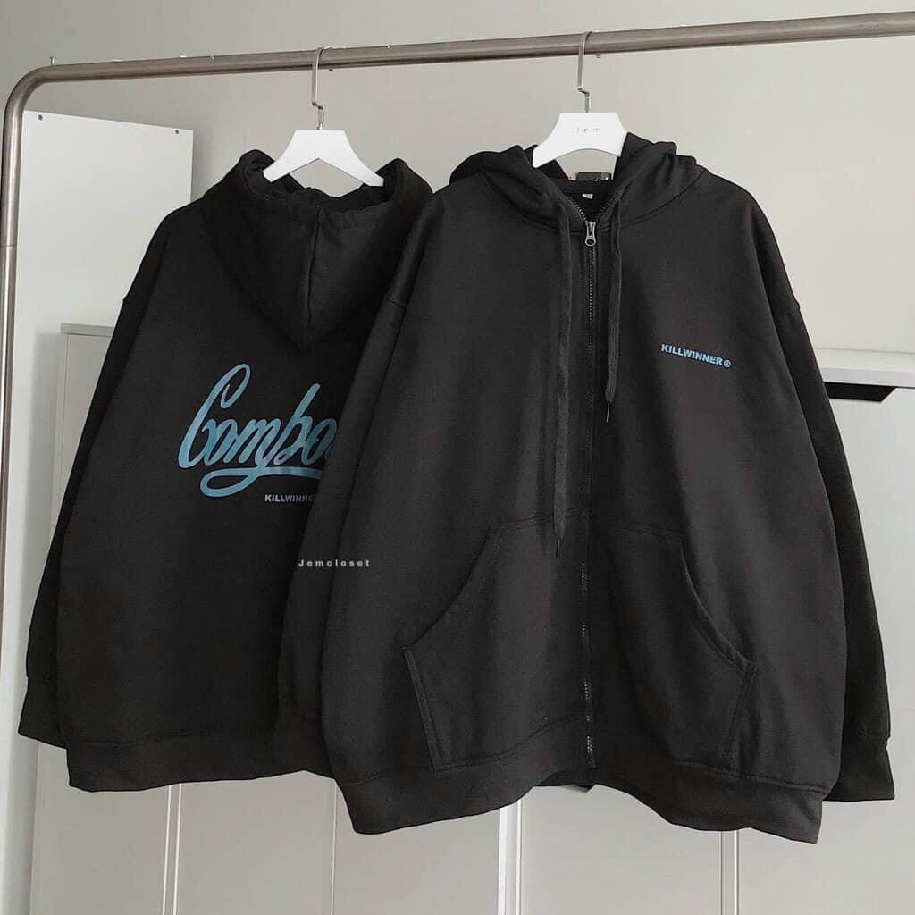 Áo Khoác Nỉ Combosure Có Nón mũ 2 Lớp [FREESHIP] Hoodie Unisex Tay Dài Khóa Kéo Zip Nam Nữ Cặp Đôi