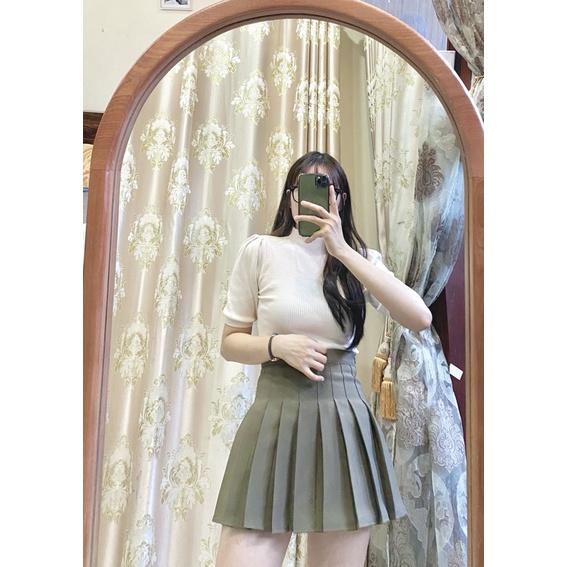 Áo Len Tăm Cổ Cao 2cm Tay Bồng ThunderUnisex Chất Liệu Mềm Mại 3 Màu Basic Siêu Xinh Ulzzang Hàn Quốc Freesize