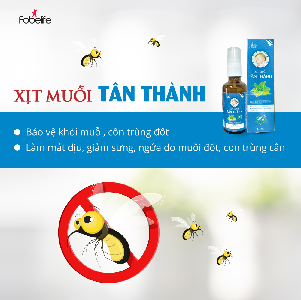 Chai Xịt Chống Muỗi Từ Thiên Nhiên An Toàn Cho Bé Tân Thành ( Chai 50 ml )