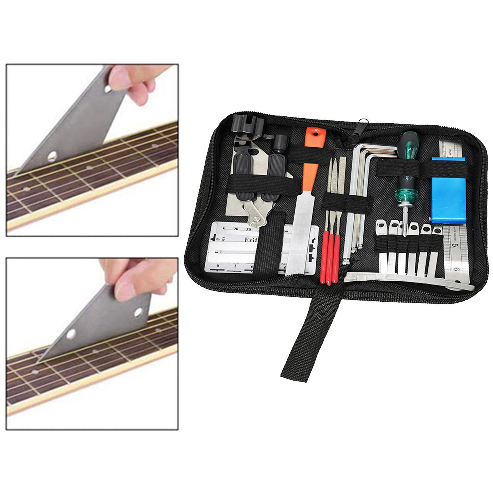 25xGuitar Tool Kit Guitar Maintenance Tool Kit for Acoustic Electric Guitar